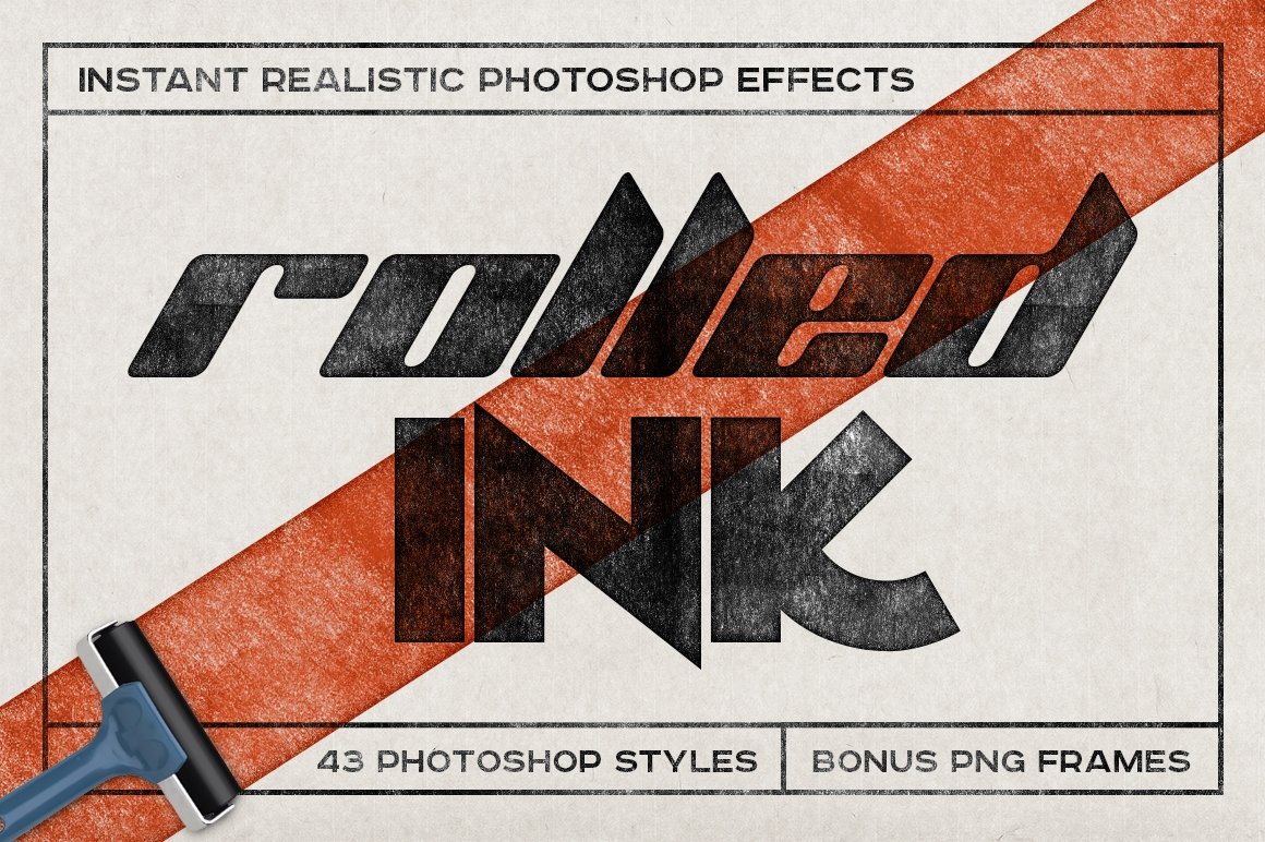 Rolled Ink Instant Photoshop Effect
