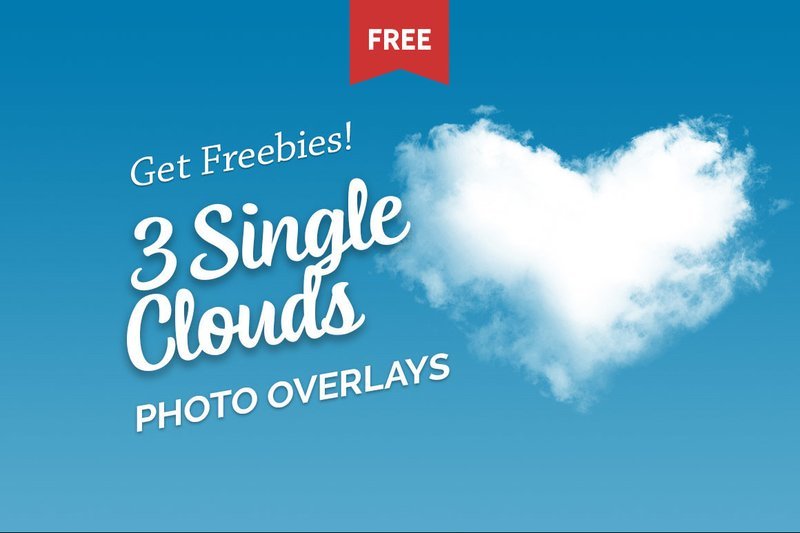 Free Single Clouds Photo Overlays