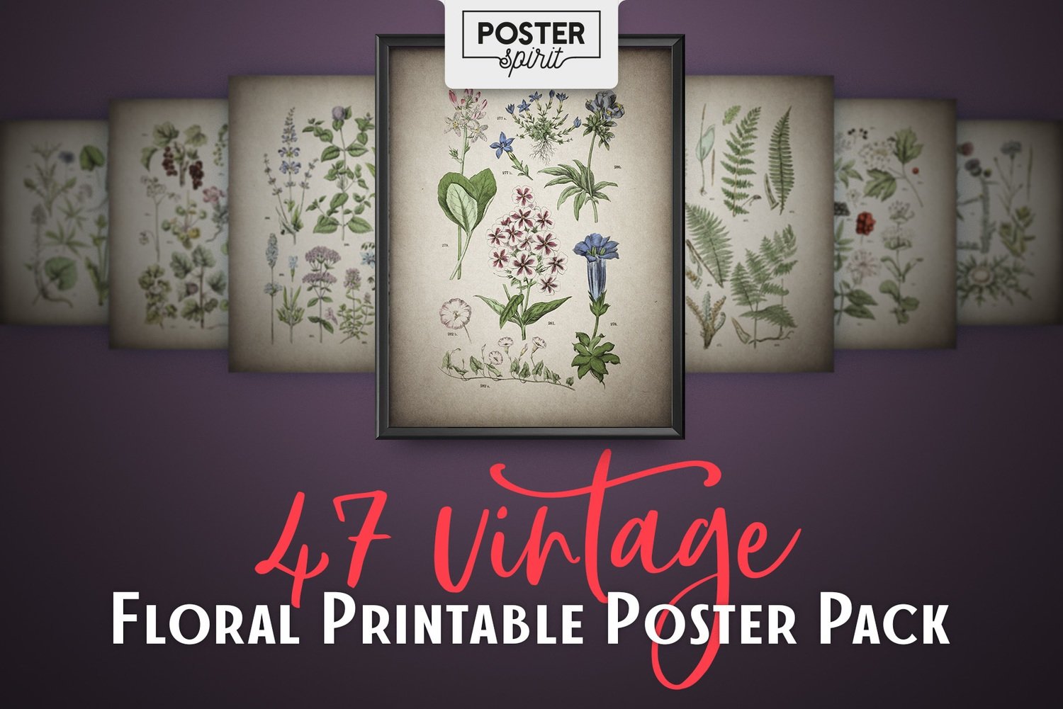 47 Vintage Floral Botanical Posters