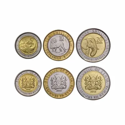 Set Kenya 5-10-20 Shillings UNC