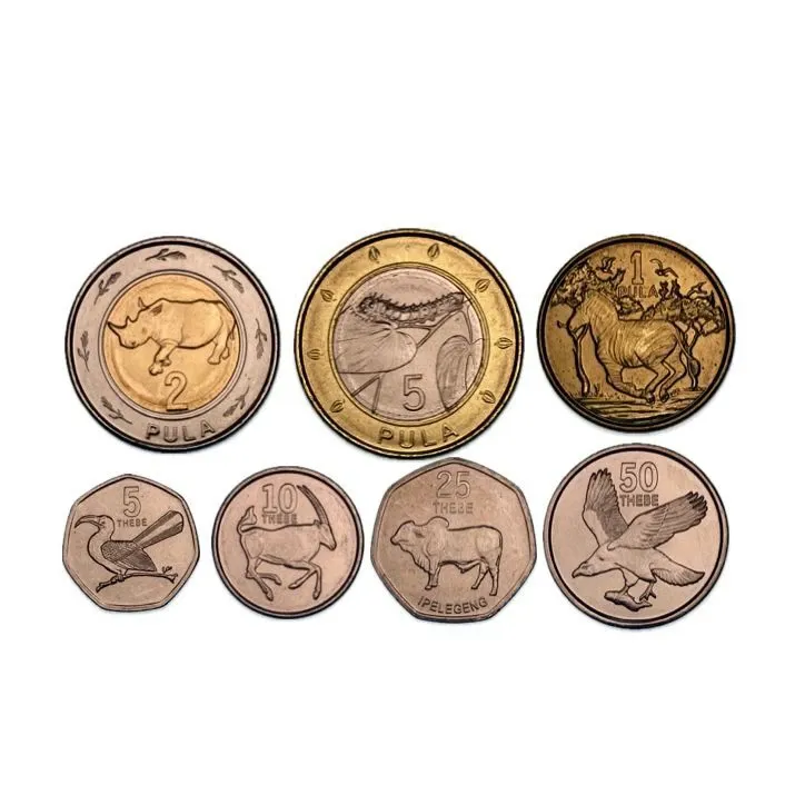 Set Botswana 7 coins UNC