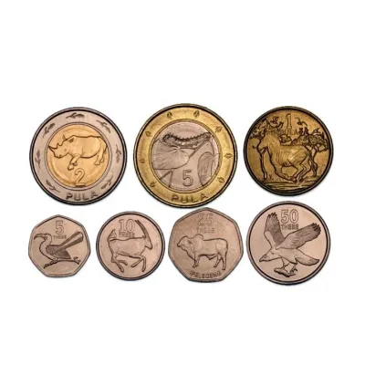 Set Botswana 7 coins UNC