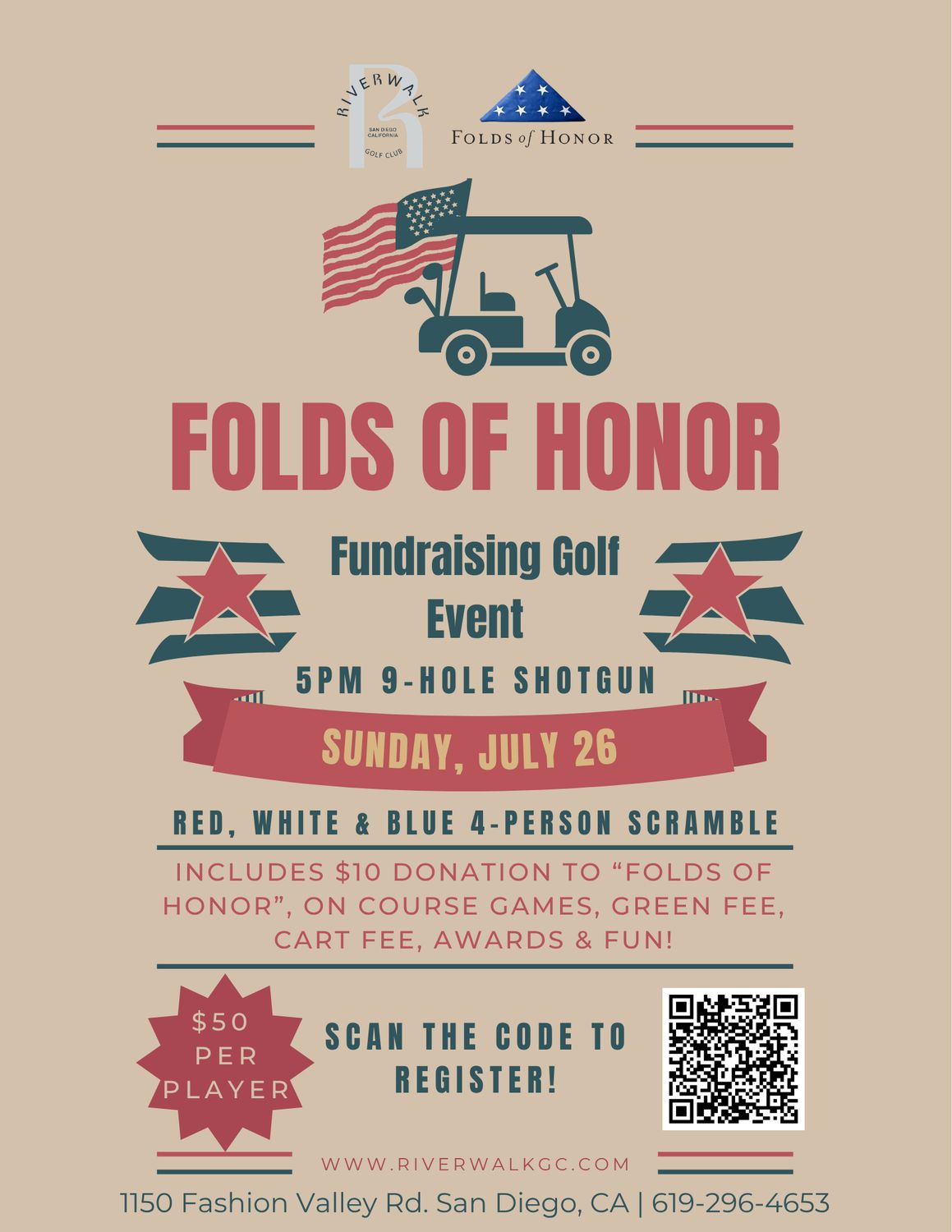 Folds Of Honor Golf Event Registration Fee