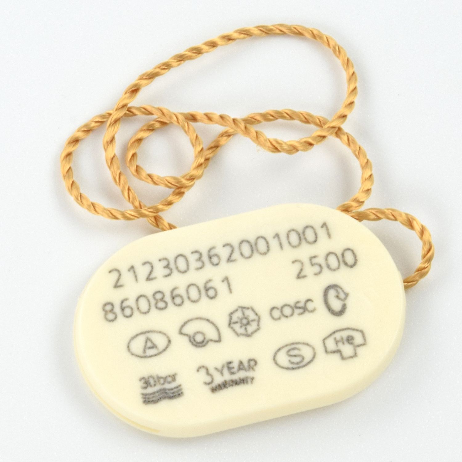 Omega Seamaster Diver 300m cream hang tag for 212.30.36.20.01.001 watch with reference numbers and original gold string