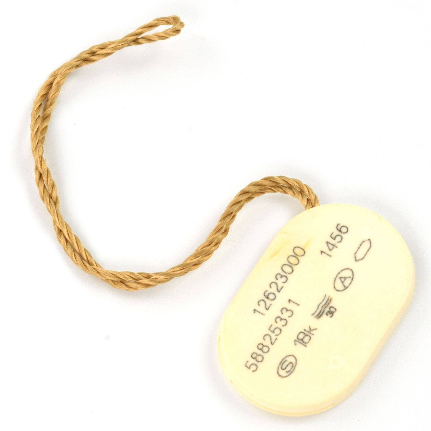 Omega Constellation Gold &amp; Steel 22.5mm cream hang tag for 1263.30.00 watch with reference numbers and original gold string