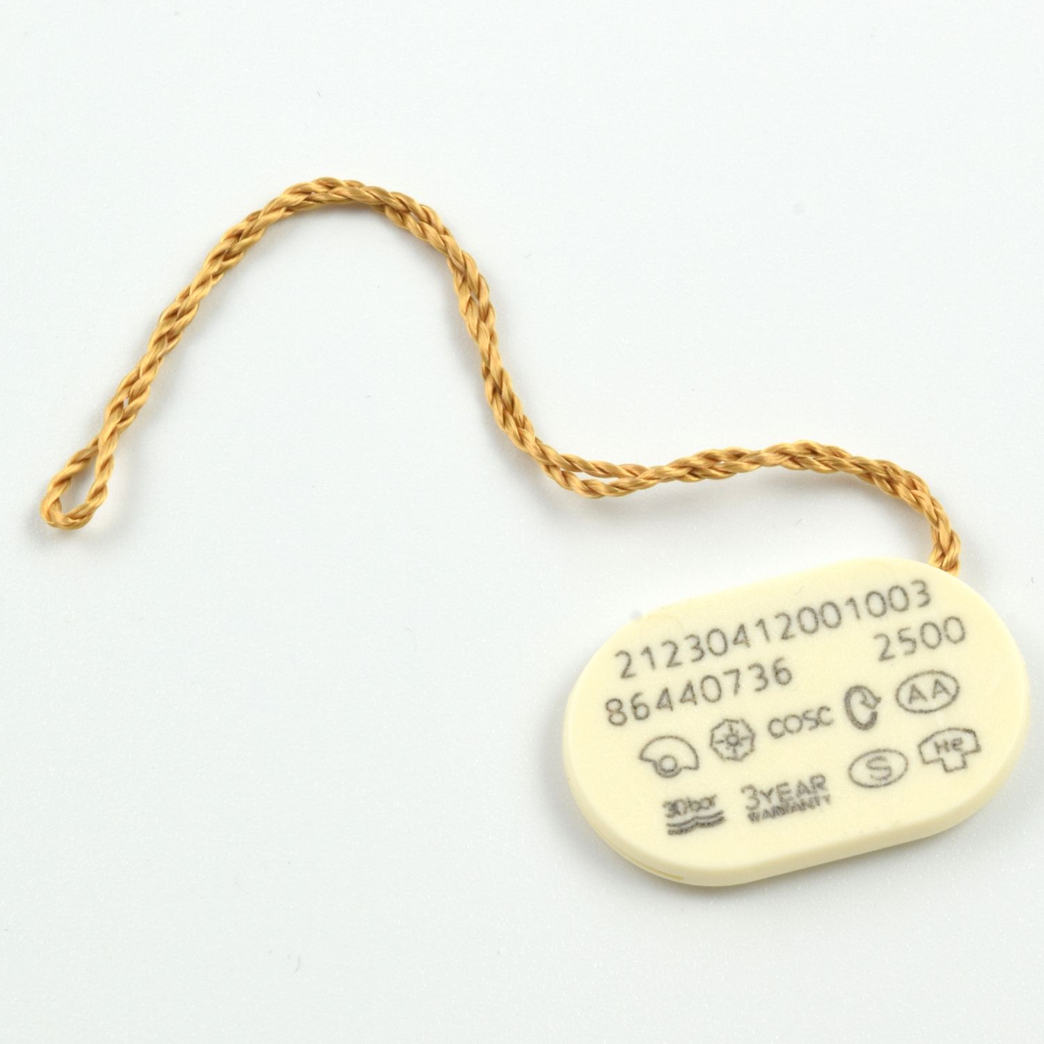 Omega Seamaster Steel Chronometer Diver 300m cream hang tag for 212.30.41.20.01.003 watch with reference numbers and original gold string