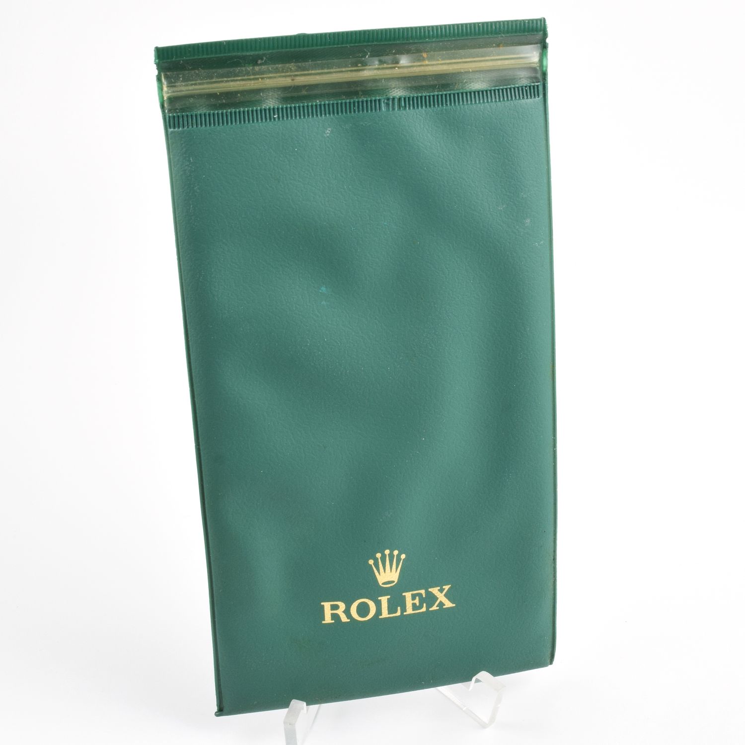 Authentic Rolex Vintage Green Plastic Watch Service Pouch from 1970&#39;s – With Two Compartments