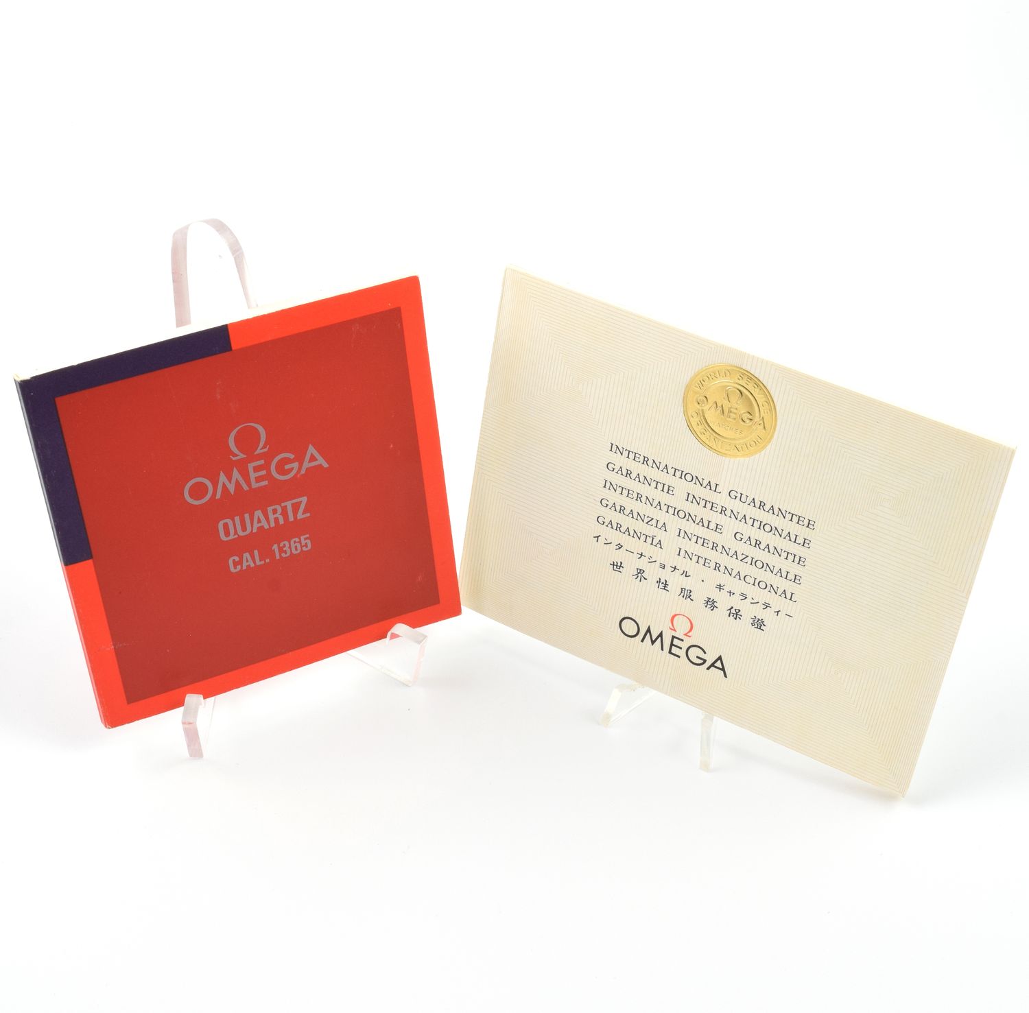 Omega Quartz Cal 1365 Instructions and International Guarantee Booklet