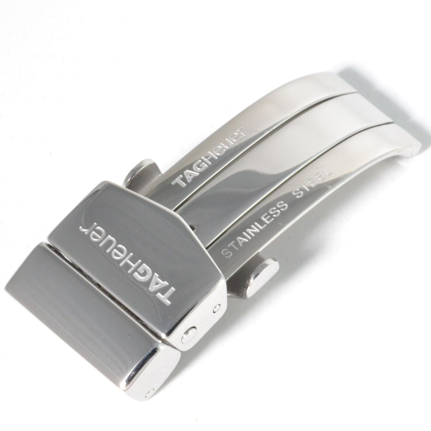 Genuine TAG Heuer Formula 1 FC5029 polished stainless steel folding clasp buckle 15mm wide replacement for F1 watch straps
