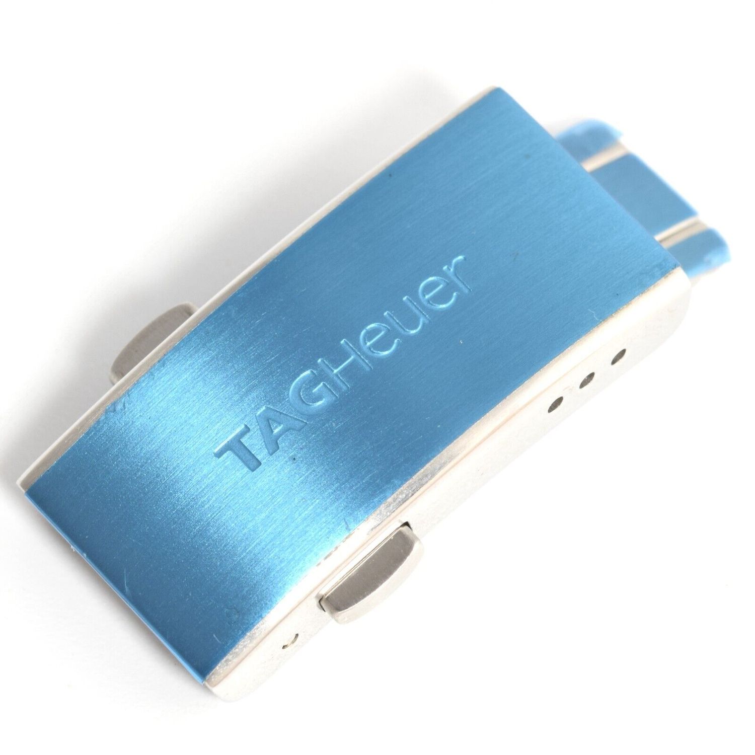 New genuine TAG Heuer Aquaracer BA0920 13mm steel watch clasp buckle with protective blue film and engraved logo