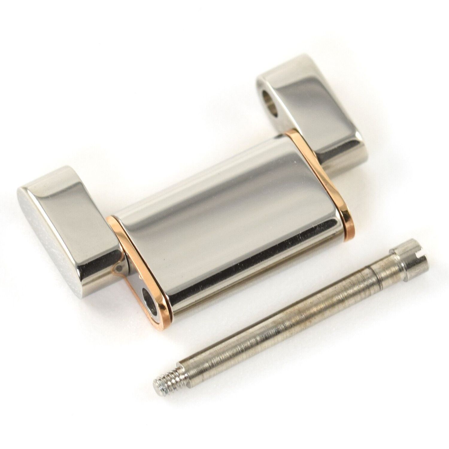 Genuine Girard-Perregaux 7001 gold and steel 18mm wide watch strap bracelet link with screw pin – authentic replacement part for Girard-Perregaux watches