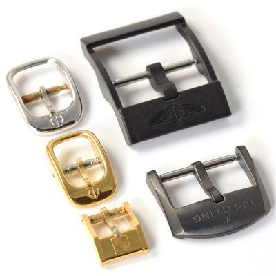 Steel baume and mercier buckle gold baume and mercier and zenith watch buckle and black PVD coated Breitling buckles