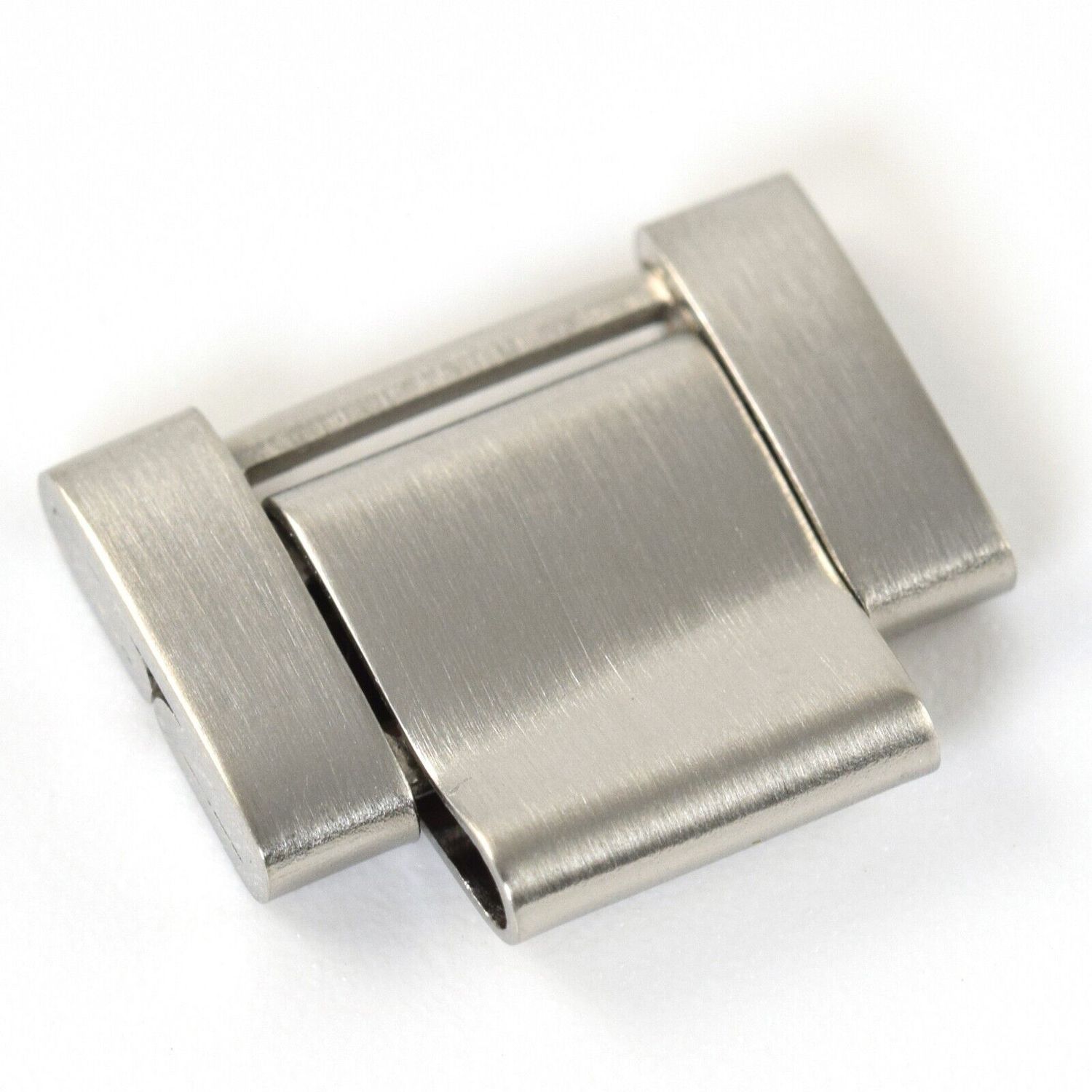 Rolex Oyster 7836 Vintage Steel 15.5mm Wide Folded Watch Strap F Link brushed finish