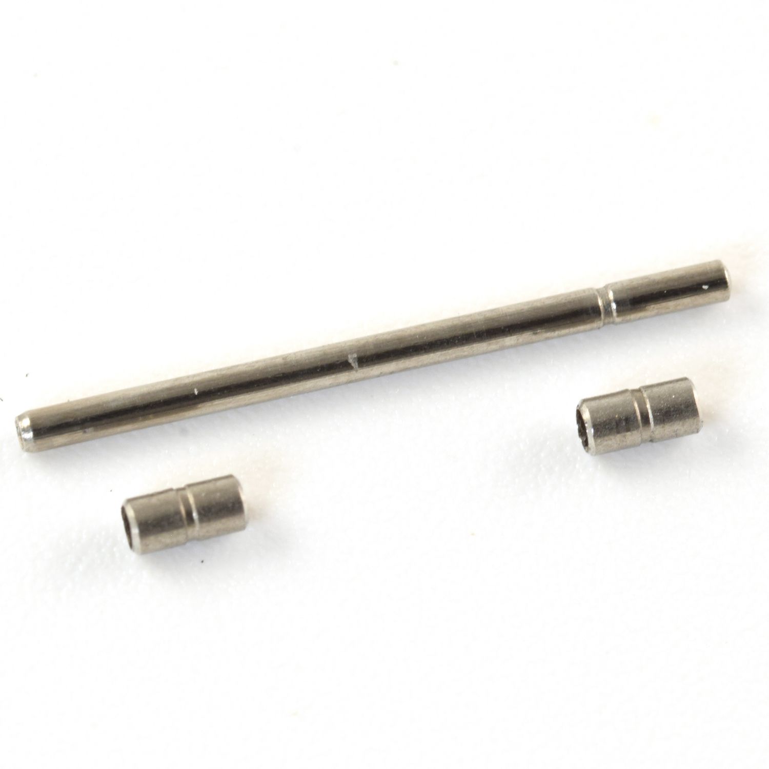new stainless steel pin and two tubes for Omega De Ville Prestige watch strap STZ005845 shown on white background