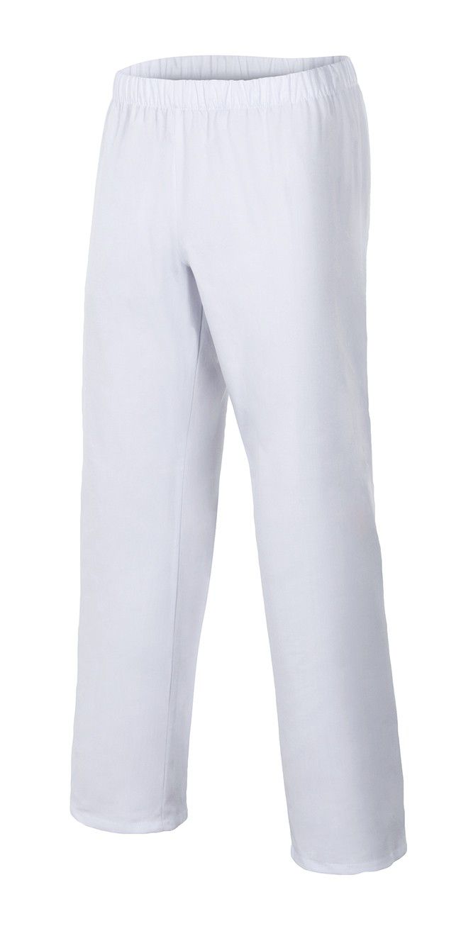 Pantalón pijama blanco,  sin cremallera, cinturilla elastica