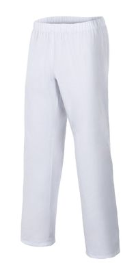 Pantalón pijama blanco,  sin cremallera, cinturilla elastica