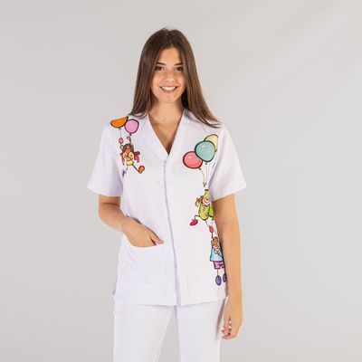 Blusa sanitaria Unisex Amaia Microfibra Estampado Niños