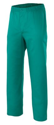Pantalón Sanitario Unisex con cinturilla elástica, boton y cremallera