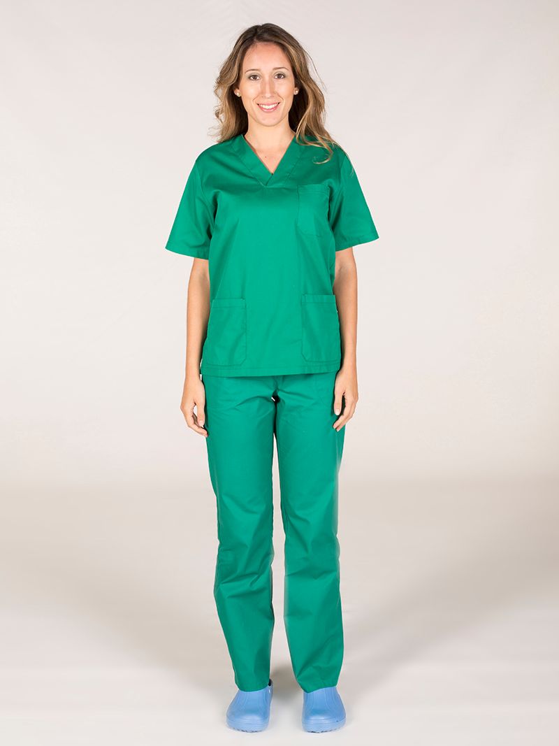 Conjunto sanitario UNISEX cuello pico colores