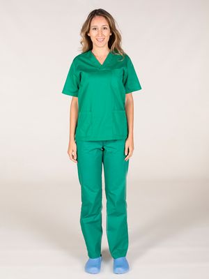 Conjunto sanitario UNISEX cuello pico colores