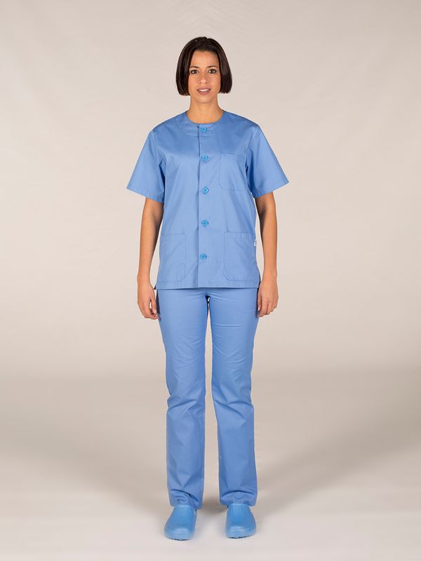 Conjunto sanitario abotonado unisex sarga colores