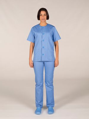 Conjunto sanitario abotonado unisex sarga colores
