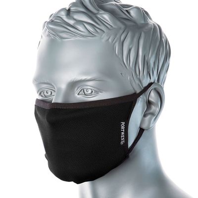 Mascarilla textil de triple capa antimicrobiana