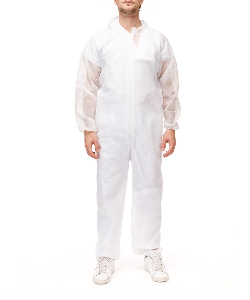 Buzo Polipropileno blanco con capucha