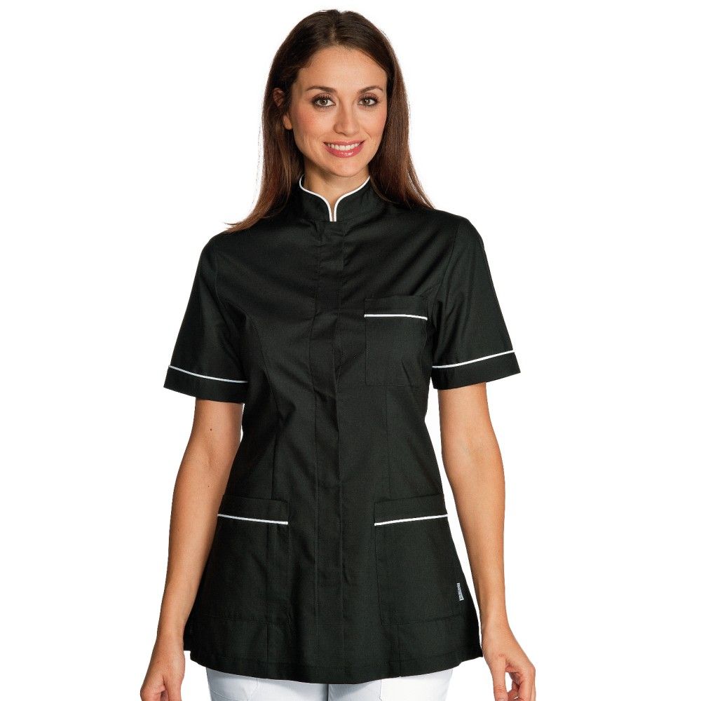 Isc.Casaca PANAREA. M/C.Alg100%.Corchete oculto.negro/blanco