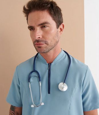 Casaca Sanitaria Cuello Mao Slim Fit Cro