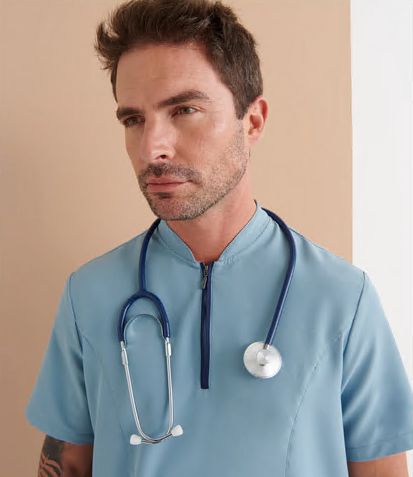 Casaca Sanitaria Cuello Mao Slim Fit Cro