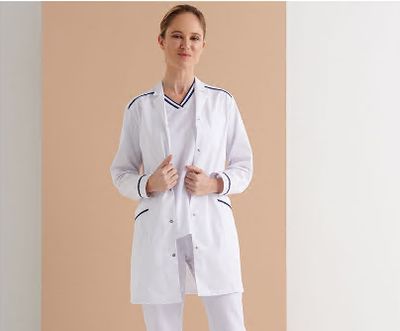 Bata Tejido Combinado Slim Fit Sra