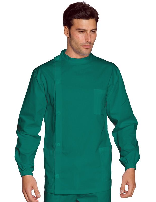 Isc.Casaca Dentista M/L 100% Algodon Puño Elástico.