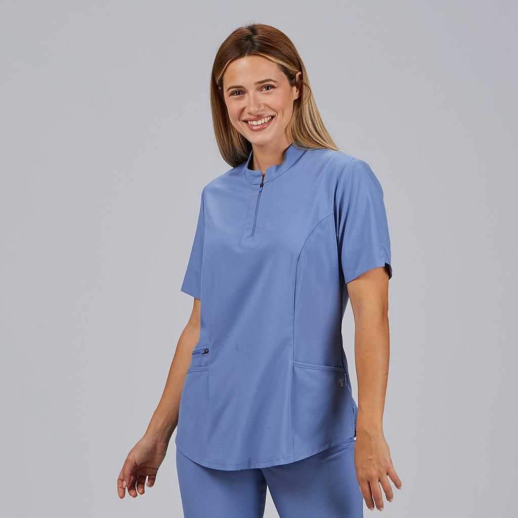 BLUSA MUJER CREMALLERA ESCOTE M/C MARA