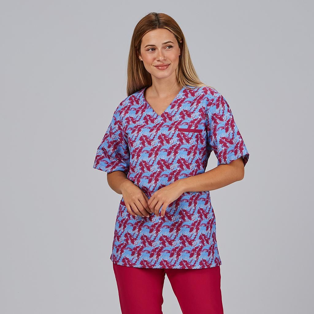 BLUSA UNISEX MIKA DIGITAL FRAMBUESA
