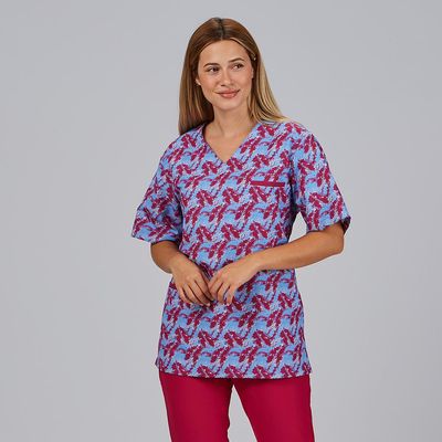 BLUSA UNISEX MIKA DIGITAL FRAMBUESA