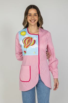 Bata manga larga globo