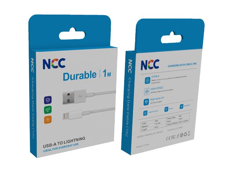 NCC USB-A To Lightning 1M Cable