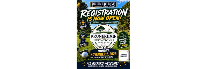 Pruneridge Invitational, Monday, November 2, 12:00pm Shotgun