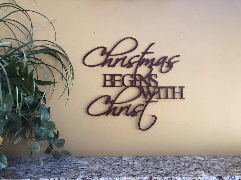 Christmas begins with Christ