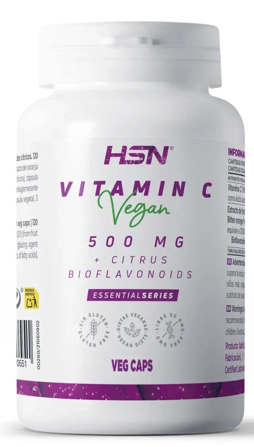 VITAMINA C + BIOFLAVONOIDES CITRICOS 500Mg 30 VEG CAPS