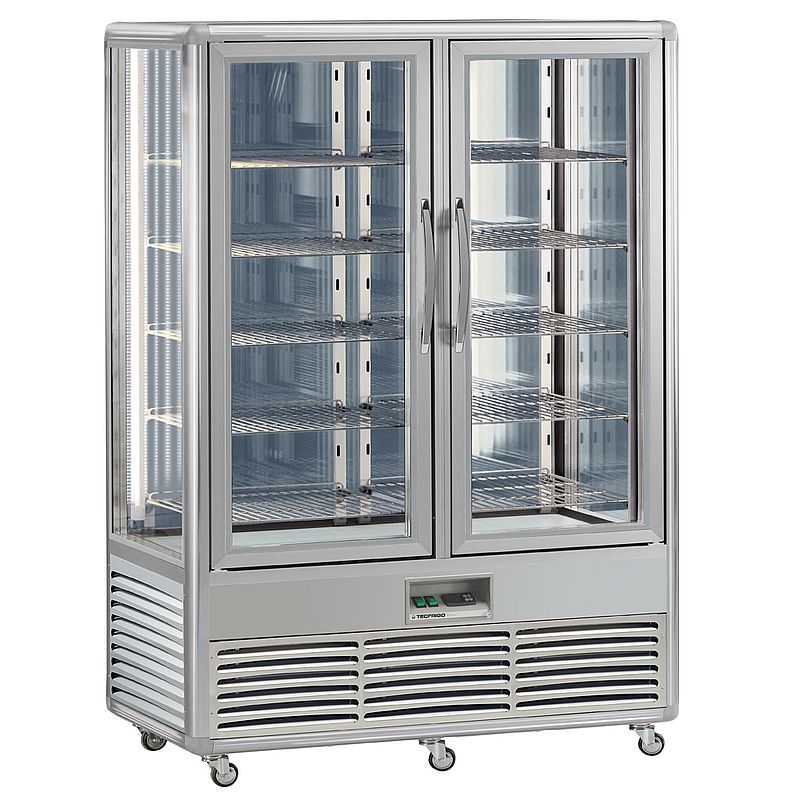 Vitrine verticale 4 faces vitrées - 1010 litres
