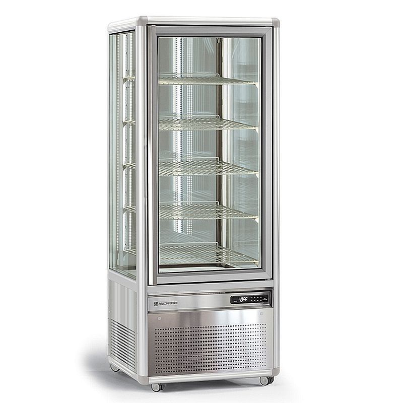 Vitrine 4 faces vitrées - Bitempérature - 350 litres