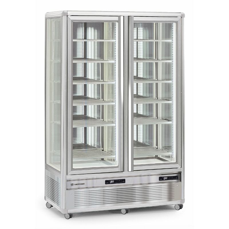 Vitrine négative statique - 4 faces vitrées - 750 Litres