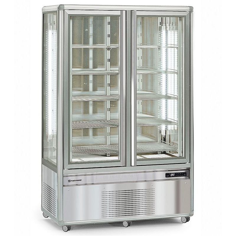 Vitrine verticale 4 faces vitrées 700 litres - Froid ventilé