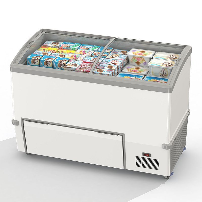 Conservateur vitrine à crèmes glacées - 623 litres - Réserve