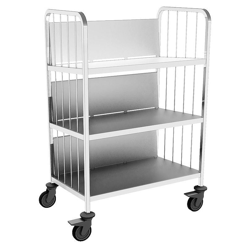 Tournus - Chariot porte assiettes 3 niveaux