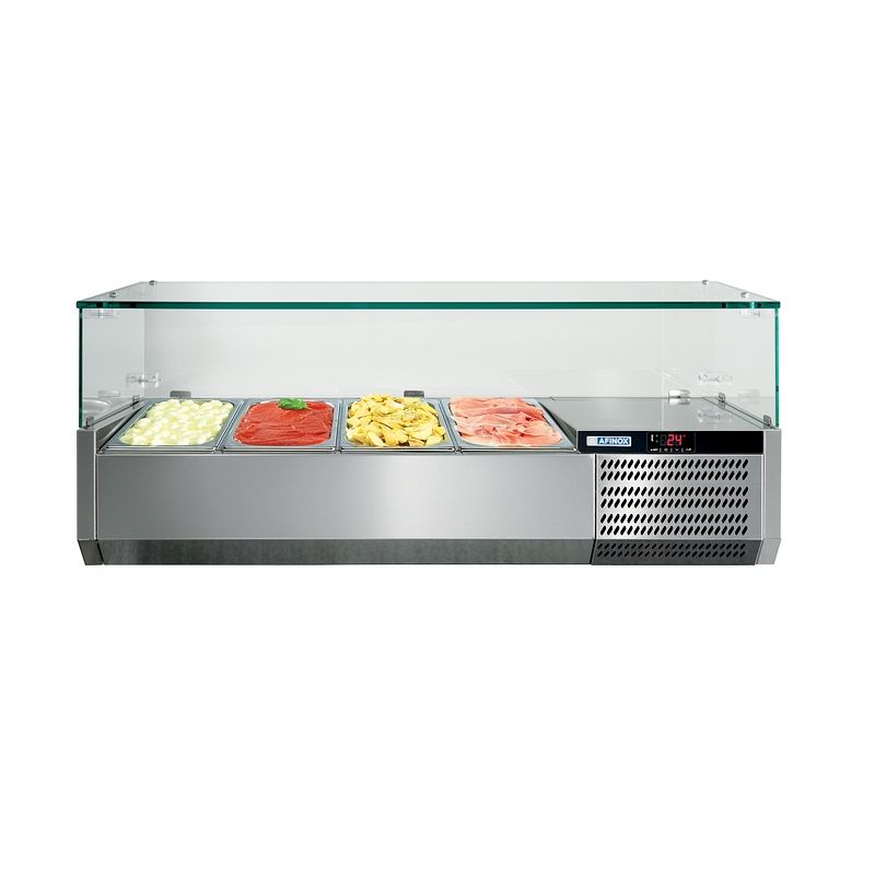 Console réfrigérée - Bacs GN 1/3 - Vitrage droit