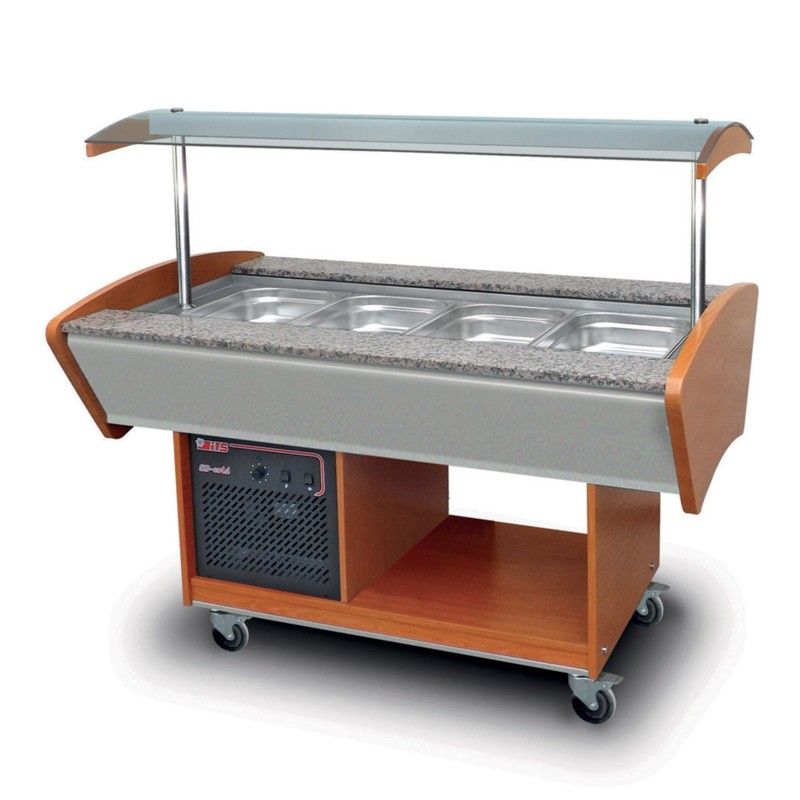 Meuble buffet réfrigéré central 4 GN 1/1