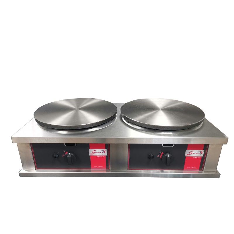 Sofraca - crêpière gaz double - usage intensif